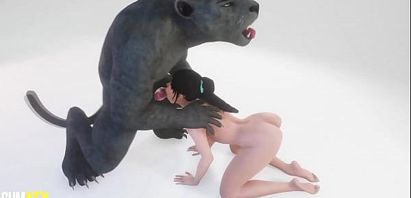 trendsСutie Bitch mating with Furry | Big Cock Monster | 3D Porn Wild Life